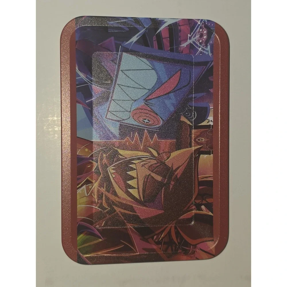Alastor x Vox Small Metal Rolling Tray 7x5 Hazbin Hotel Utility Tin Valet Tray